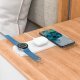 Бездротовий зарядний пристрій HOCO CQ6 3В1 GALAXY WATCH БIЛИЙ
