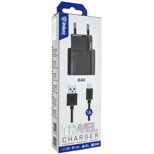 Мережевий зарядний пристрій INKAX CD-08 1.0A + USB кабель MICRO