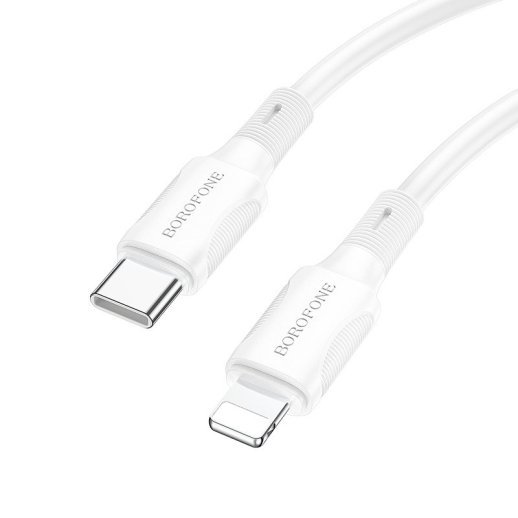 USB-C кабель BOROFONE BX80 PD 20W charging data Type-C - Lightning 1 метр бiлий
