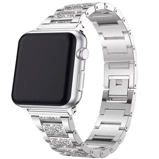 Ремінець металевий для годинника APPLE WATCH 38MM / 40MM / 41MM стрази 1-Bead Metal №26