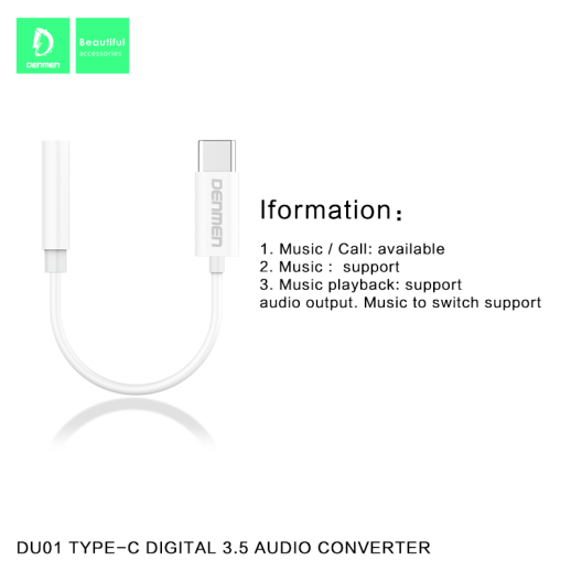 Audio converter DENMEN DU01 type-c to 3.5mm
