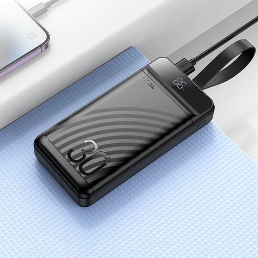 Power Bank HOCO J123B Element 30000 mAh 22.5W+PD20W fully compatible with digital display, чорний