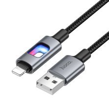 USB кабель HOCO U144 USB to Lightning, 27 Вт PD, довжина 1,2 м, чорний