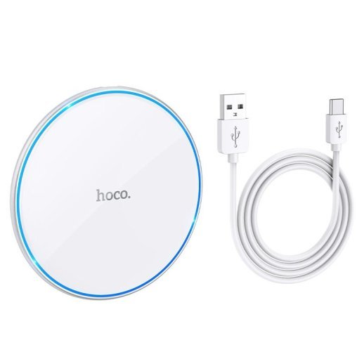 Бездротовий зарядний пристрій HOCO CW6 Pro Easy 15w БIЛИЙ