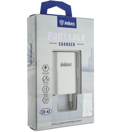 Зарядний пристрій INKAX CD-42 1.2A | 1 USB