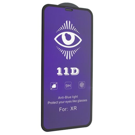 Захисне скло 11D BLUE LIGHT APPLE IPHONE XR | 11 ЧОРНИЙ