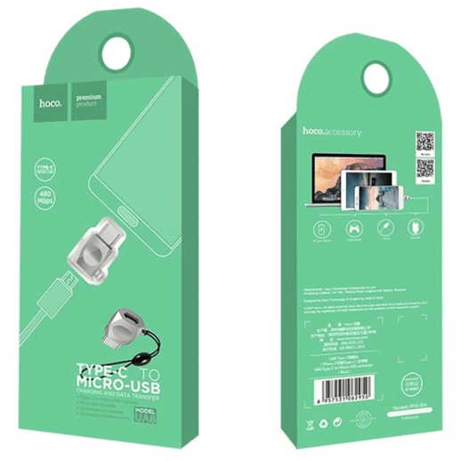 OTG Hoco UA8 Micro to Type-C Pearl Nickel