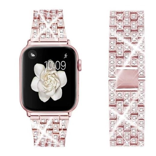 Ремінець металевий стрази rhinestones APPLE WATCH 42/44/45 MM №2