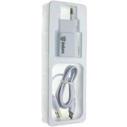 Мережевий зарядний пристрій INKAX CD-08 1.0A + USB кабель TYPE-C
