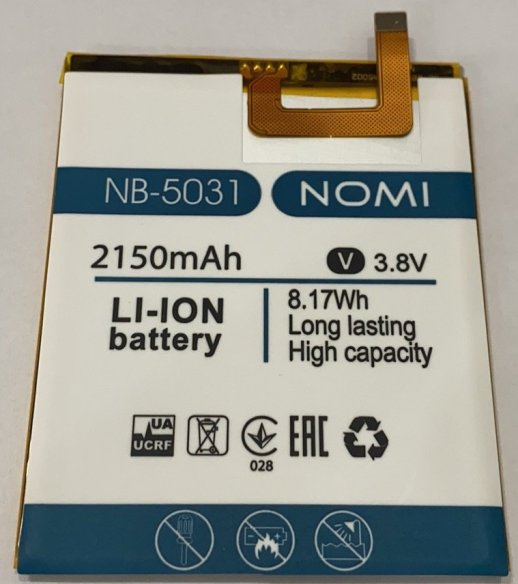 Акумулятор для Nomi NB-5031 AAAA