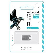 Флеш-накопичувач Wibrand USB 2.0 Hawk 8Gb Silver
