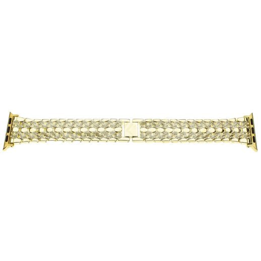 Ремінець металевий для годинника APPLE WATCH 38MM / 40MM / 41MM стрази 7 line / 4 rhinestones № 88