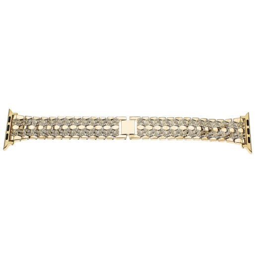 Ремінець металевий для годинника APPLE WATCH 38MM / 40MM / 41MM стрази 7 line / 4 rhinestones № 88