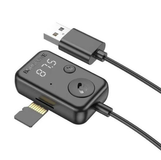 FM Модулятор BOROFONE BC49 1,20м Bluetooth / гучномовець