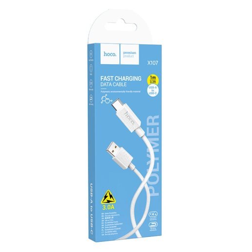 USB кабель HOCO X107 USB - Type-C 1м, БІЛИЙ