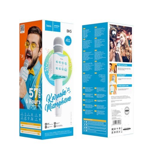 Мікрофон караоке HOCO BK5 CANTANDO блакитний