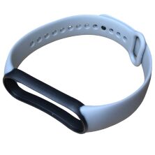 Ремінець силіконовий для XIAOMI MI BAND 5 / 6 / 7 двокольоровий 11_GRAY-BLACK