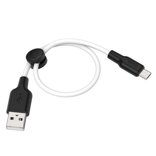 USB кабель HOCO X21 PLUS SILICONE USB - micro USB 0,25м БIЛИЙ