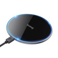 Бездротовий зарядний пристрій HOCO CW6 Pro Ultra-Thin Wireless Fast Charger 15W, чорний