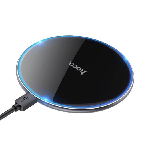 Бездротовий зарядний пристрій HOCO CW6 Pro Ultra-Thin Wireless Fast Charger 15W, чорний