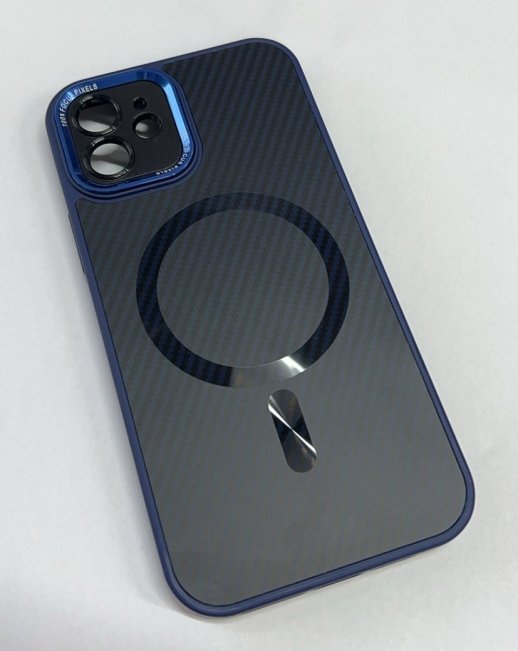Case Carbone Shield Magsafe  for Apple Iphone 12 Dark Blue