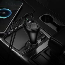 FM-трансмитер HOCO E88 Star 35W (2C) для автомобиля (BT/FM, прикуриватель)