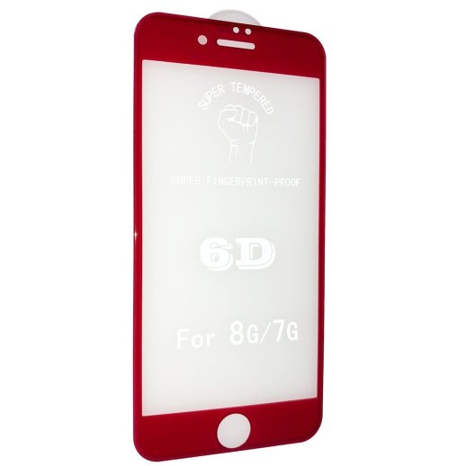 Захисне скло 6D ORIGINAL для APPLE IPHONE 7 | 8 ЧЕРВОНИЙ