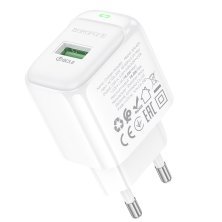 Мережевий зарядний пристрій BOROFONE BAS42A USB QC3.0, білий