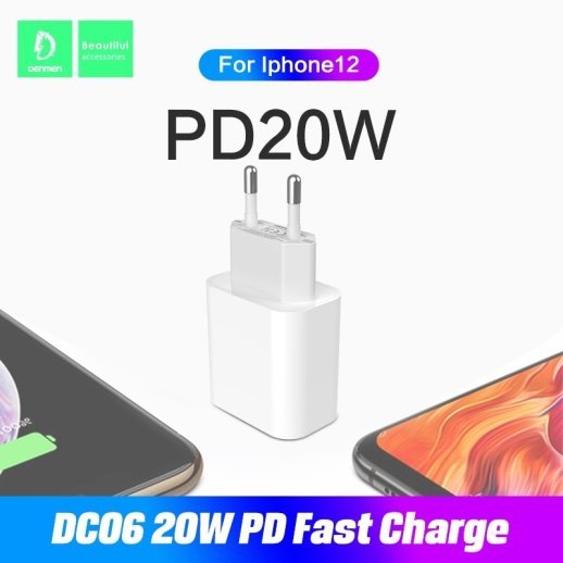 Мережевий зарядний пристрій DENMEN DC06 3.6A USB-C PD 20W