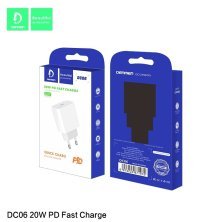 Мережевий зарядний пристрій DENMEN DC06 3.6A USB-C PD 20W