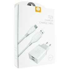 Мережевий зарядний пристрій WUW T23 2 USB + USB Type-C 2100 mA