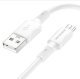 USB кабель BOROFONE BX80 2,4A charging data USB - micro USB 1 метр бiлий