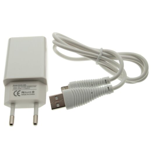 Мережевий зарядний пристрій WUW T18 1000 mA + USB Lightning