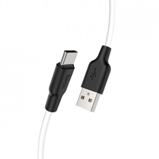 USB кабель HOCO X21 PLUS SILICONE USB - Type-C 1м, БІЛИЙ