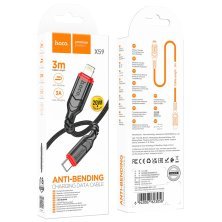 USB-C кабель HOCO X59 PD Type-C - Lightning 3 MЕТРИ, ЧОРНИЙ