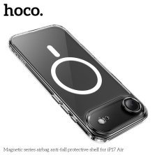 Силіконова накладка HOCO протиударна з MagSafe для APPLE iPhone 17 AIR, прозора