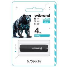 Флеш-накопичувач Wibrand USB 2.0 Grizzly 4Gb Black