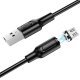 USB кабель BOROFONE BX41 магнітний 2.4A 1M USB - micro USB, ЧОРНИЙ