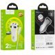 Автомобільний зарядний пристрій HOCO Z40 2USB 2.4A + кабель USB - Micro USB, білий