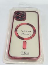 Case Magsafe With Frame for Apple Iphone 12 Pro Red
