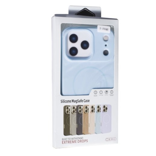 Силіконовий чохолНакладка Color (With Magnit) для Apple iPhone 17 Pro Max Light Blue