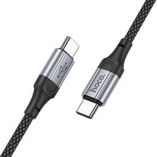 USB-C кабель HOCO X102 Fresh 60W Type-C - Type-C, 1м, чорний