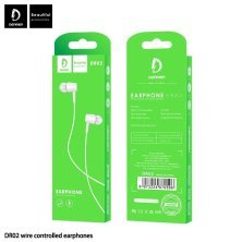 Дротові навушники DENMEN DR02, білий