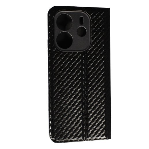 Книга Flip Cover Carbon для Xiaomi Redmi Note 14 (4G) (UA/EUROPE) Black