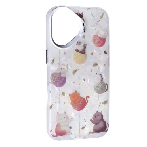 Накладка Soft Milky для Apple iPhone 16 Cat with threads