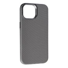 Накладка Leather Carbon With Magnetic для Apple iPhone 15 Titanium