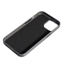 Накладка Leather Carbon With Magnetic для Apple iPhone 15 Titanium