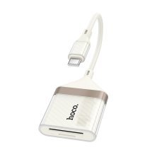 Картридер HOCO UA40A Crystal (Type-C - SD/TF), 2-в-1, абрикосовий