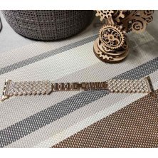 Ремінець металевий стрази rhinestones APPLE WATCH 42/44/45 MM №3