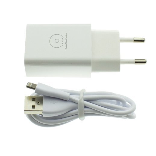 Мережевий зарядний пристрій WUW T25 2.1A + USB Lightning